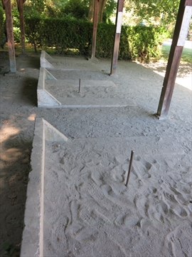 former horseshoe pits in Stanley Park, Vancouver, BC, Canada