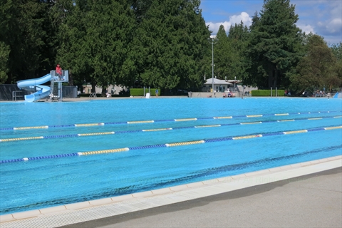Second Beach Swimming Pool in Stanley Park, Vancouver, BC, Canada
