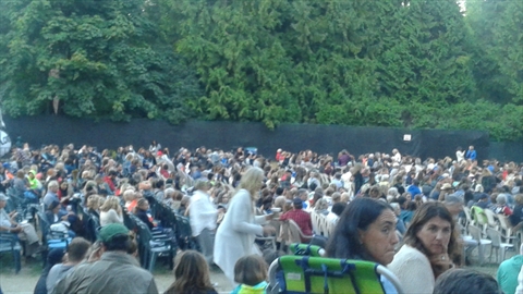 Theatre Under the Stars(TUTS) musical at Malkin Bowl in Stanley Park, Vancouver, BC, Canada