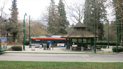 Bus Loop in Stanley Park, Vancouver, BC, Canada