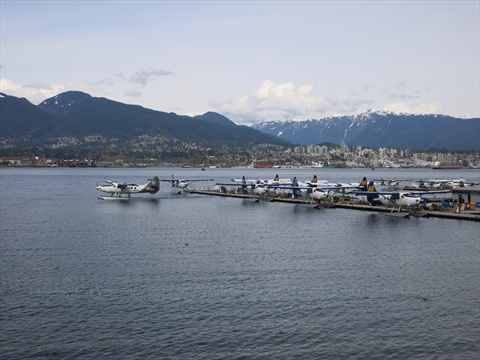 Coal Harbour Seawall in Vancouver, BC, Canada