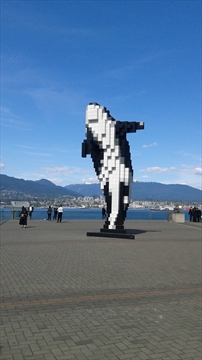 Digital Orca in Jack Poole Plaza, Vancouver, BC, Canada