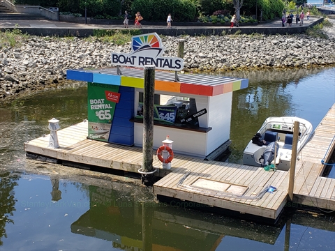 Boat Rentals on Granville Island, Vancouver, BC, Canada