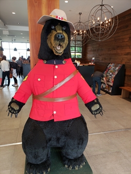 Bear Mountie at Prospect Point in Stanley Park, Vancouver, BC, Canada