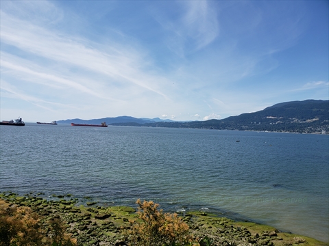 view from Ferguson Point in Stanley Park, Vancouver, BC, Canada