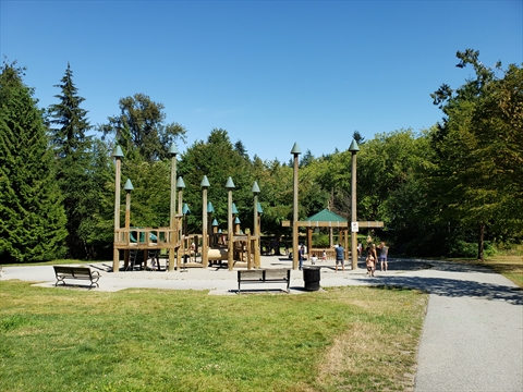 Playground near Lumbermens' Arch in Stanley Park, Vancouver, BC, Canada