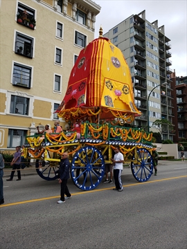 Vancouver Ratha Yatra in English Bay, Vancouver, BC, Canada