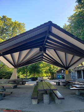 Second Beach Picnic Shelter in Stanley Park, Vancouver, BC, Canada