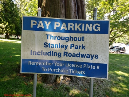 Parking Sign in Stanley Park