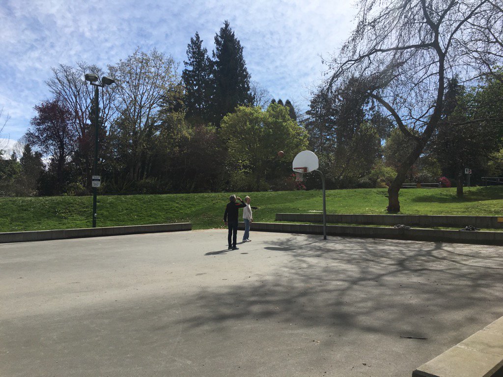 Basketball in Stanley Park, Vancouver, BC, Canada