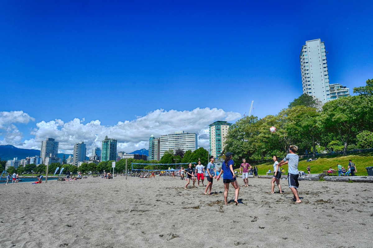 Volleyball Courts at English Bay Beach, Vancouver, BC, Canada