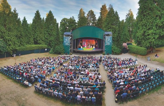 Theatre Under the Stars outdoor musical stage performance in Stanley Park, Vancouver, BC, Canada
