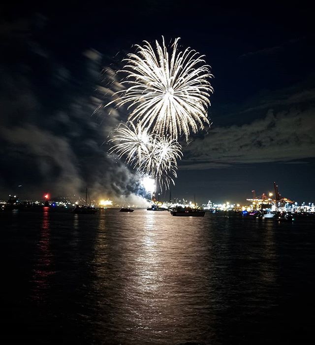 Canada Day Fireworks at Coal Harbour, Vancouver, BC, Canada