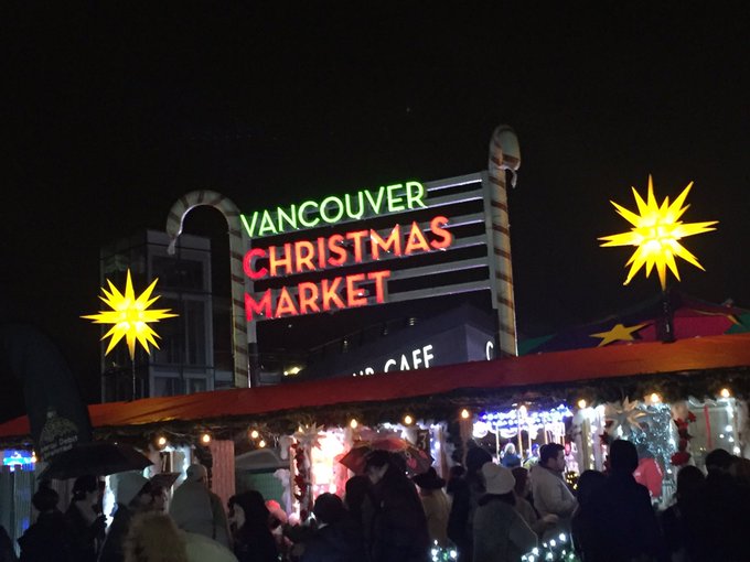 Christmas Market at Jack Poole Plaza, Vancouver, BC, Canada