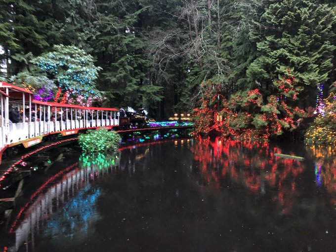 Christmas Train in Stanley Park, Vancouver, BC, Canada