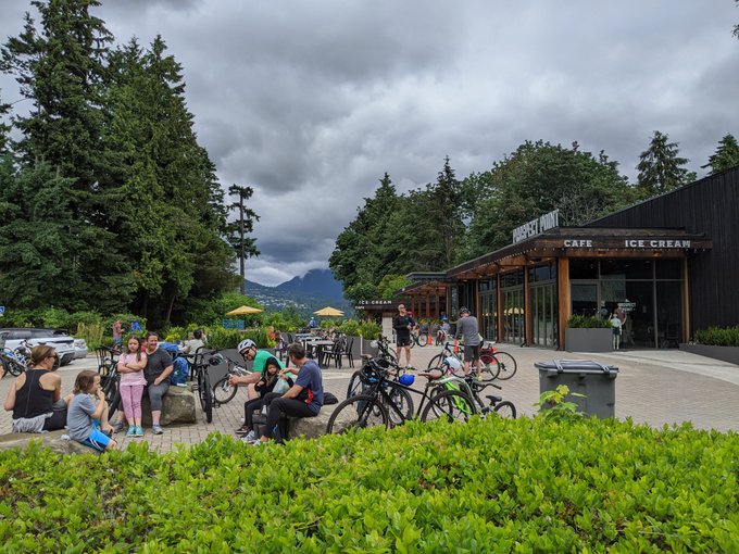 Bicycles at Prospect Point in Stanley Park, Vancouver, BC, Canada