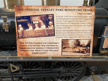 Original Stanley Park train in Stanley Park, Vancouver, BC, Canada