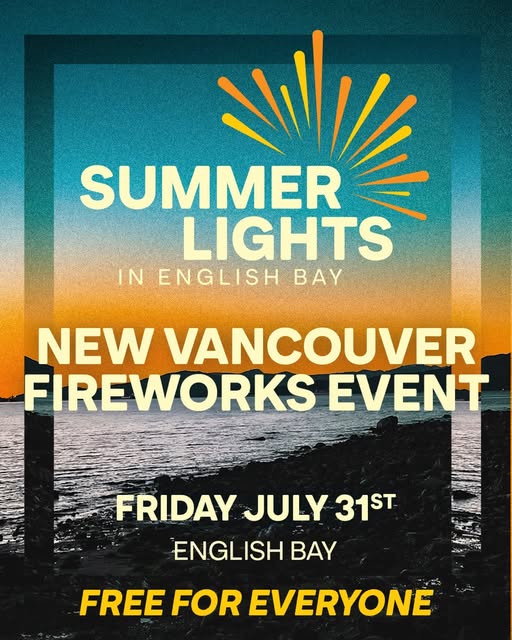 Summer Lights Fireworks in English Bay, Vancouver, BC, Canada